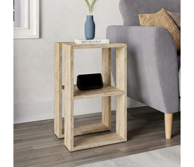 Κομοδίνο - Τραπεζάκι βοηθητικό Lonie χρώμα travertine 34x30x55εκ.