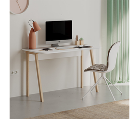 Γραφείο εργασίας Luton χρώμα ανοιχτή μόκα/λευκό 120x60x75εκ.