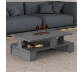 Τραπεζάκι σαλονιού Mansu χρώμα γκρι ρετρό 80x50x27εκ.