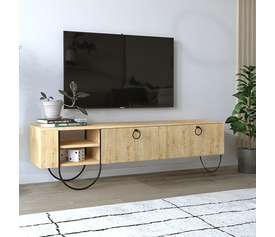 Έπιπλο τηλεόρασης Norfolk χρώμα φυσικό οξιάς 151x35x43εκ.