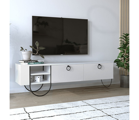 Έπιπλο τηλεόρασης Norfolk χρώμα λευκό 151x35x43εκ.