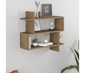 Ραφιέρα τοίχου Paralel χρώμα ανοιχτό καρυδί 70x22x65εκ.