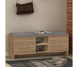 Παπουτσοθήκη Zulla χρώμα ανοιχτό καρυδί 110x37x43εκ.