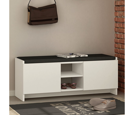 Παπουτσοθήκη Zulla χρώμα λευκό 110x37x43εκ.