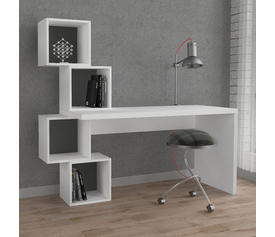 Γραφείο εργασίας Balance χρώμα λευκό 153,5x60x140εκ