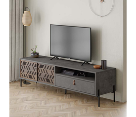 Έπιπλο τηλεόρασης Dionysos χρώμα γκρι ρετρό 170x45x48,6εκ.