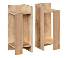 Κομοδίνο Elos σετ 2 τεμαχίων χρώμα sapphire oak 25x27x60εκ.