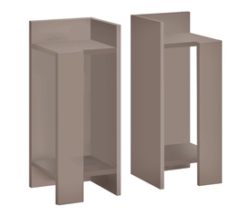 Κομοδίνο Elos σετ 2 τεμαχίων χρώμα ανοιχτή μόκα 25x27x60εκ.