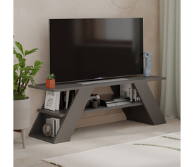Έπιπλο τηλεόρασης Farfalla χρώμα ανθρακί 120x33,5x40εκ.