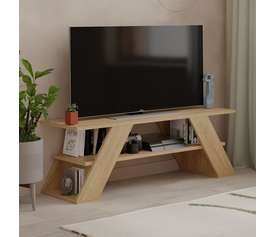 Έπιπλο τηλεόρασης Farfalla χρώμα φυσικό οξιάς 120x33,5x40εκ.