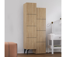 Ντουλάπι κουζίνας/μπάνιου - Παπουτσοθήκη Stair χρώμα φυσικό οξιάς 62,2x37,4x156εκ.