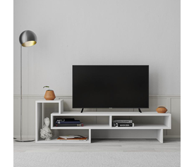 Έπιπλο τηλεόρασης Tetra χρώμα λευκό 136,7x40x42εκ.