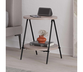 Τραπεζάκι βοηθητικό Essel χρώμα ανοιχτή μόκα 35x35x42εκ.