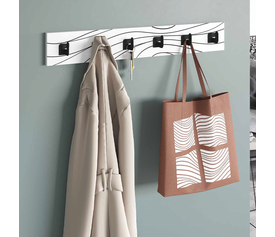 Κρεμάστρα τοίχου Flow χρώμα λευκό 63x1,8x9,8εκ.