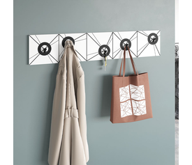 Κρεμάστρα τοίχου Vizy χρώμα λευκό 90x1,8x18εκ.