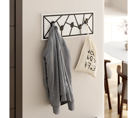 Κρεμάστρα τοίχου Trace χρώμα λευκό 74,6x1,8x26,6εκ.