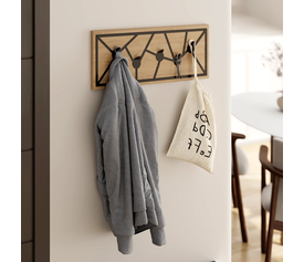 Κρεμάστρα τοίχου Trace χρώμα sapphire oak 74,6x1,8x26,6εκ.