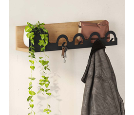 Κρεμάστρα τοίχου Liora χρώμα sapphire oak 63x14x14εκ.