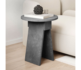 Βοηθητικό τραπεζάκι Chen χρώμα γκρι ρετρό Φ42x50εκ.