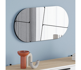 Καθρέπτης τοίχου Otis χρώμα μαύρο 80x2,2x40εκ.