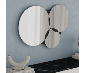 Καθρέπτης τοίχου Gora χρώμα μαύρο 75,4x2,2x51,2εκ.