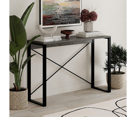 Κονσόλα Archie χρώμα γκρι ρετρό - μαύρο 110x35x75εκ.