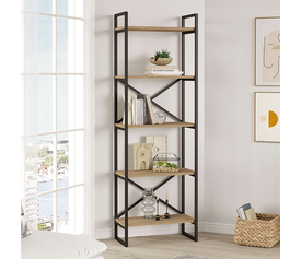 Βιβλιοθήκη Dusan χρώμα sepet oak 58x30x175εκ.