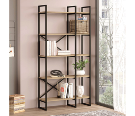 Βιβλιοθήκη Dusan χρώμα sepet oak 87,5x30x175εκ.