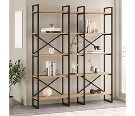 Βιβλιοθήκη Dusan χρώμα sepet oak 143,5x30x175εκ.