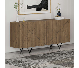 Μπουφές Jakomen χρώμα ανοιχτό καρυδί 180x41,7x80εκ.