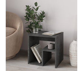 Τραπεζάκι βοηθητικό - Κομοδίνο Bon χρώμα γκρι ρετρό 40x35x40εκ.