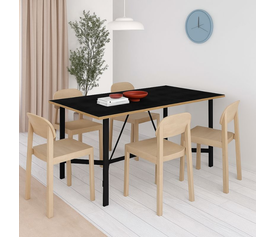 Τραπέζι Adoro χρώμα μαύρο 140x80x75εκ.