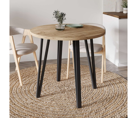 Τραπέζι Xana χρώμα sepet oak Ø90x77,5εκ.