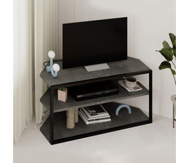 Έπιπλο τηλεόρασης γωνιακό Echo χρώμα γκρι ρετρό 98x37x45εκ.