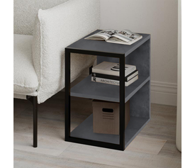 Τραπεζάκι βοηθητικό - Κομοδίνο Echo χρώμα γκρι ρετρό 30x42x45εκ.