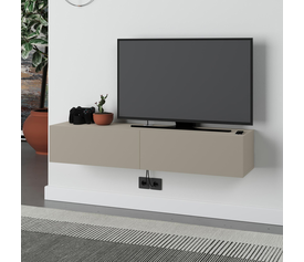 Έπιπλο τηλεόρασης επιτοίχιο Francy χρώμα sandstone 135x31,7x25εκ.