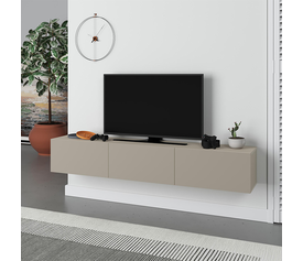 Έπιπλο τηλεόρασης επιτοίχιο Francy χρώμα sandstone 180x30x30εκ.