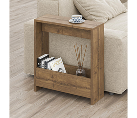 Τραπεζάκι βοηθητικό Simpi χρώμα ανοιχτό καρυδί 55x20x60εκ.