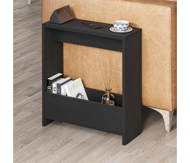 Τραπεζάκι βοηθητικό Simpi χρώμα black wood 55x20x60εκ.