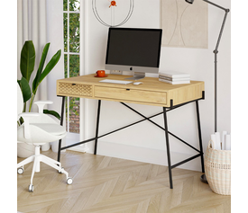 Γραφείο εργασίας Naive χρώμα sapphire oak 113,4x60x77,5εκ.