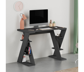 Γραφείο εργασίας Papillon χρώμα ανθρακί 106x50x75εκ