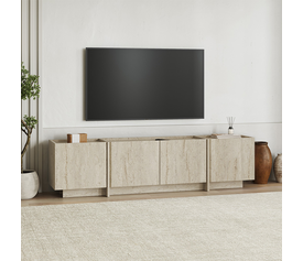 Έπιπλο τηλεόρασης Lowen χρώμα travertine 180x35x46,2εκ.
