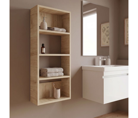 Ραφιέρα τοίχου Rafina χρώμα sapphire oak 40x15x90εκ.