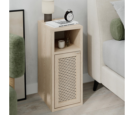 Κομοδίνο Inca χρώμα light oak 25,2x32x60εκ.