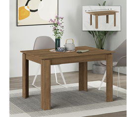 Τραπέζι Tolmen επεκτεινόμενο χρώμα ανοιχτό καρυδί 120/170x80x75εκ.
