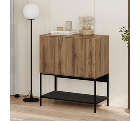 Μπουφές Amira χρώμα καρυδί Ud - black wood 80x40x90εκ.
