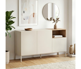 Μπουφές Cailin χρώμα sandstone - sepet oak 140x41,8x80εκ.