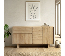 Μπουφές Capri χρώμα sapphire oak 146x45x76,5εκ.