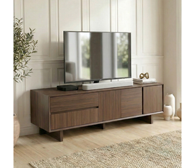 Έπιπλο τηλεόρασης Capri χρώμα καρυδί milano 180x45x55εκ.