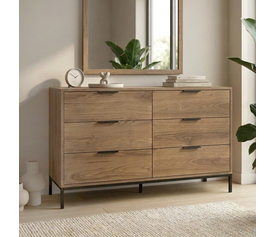Συρταριέρα Mars χρώμα καρυδί Ud 140x45x83,5εκ.